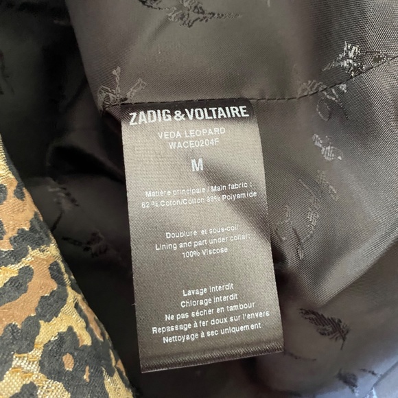Zadig & Voltaire Deluxe Veda Leopard Blazer M - Picture 4 of 7